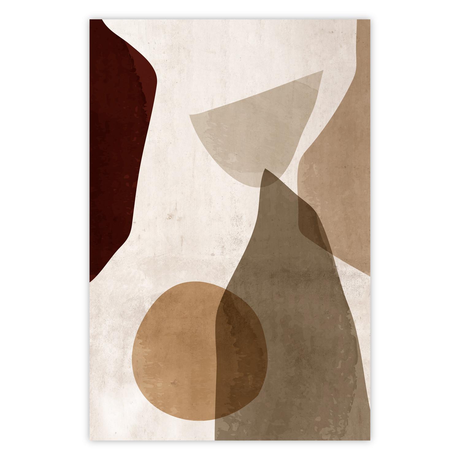 Poster Autumn Shuffle - composition of abstract geometric figures