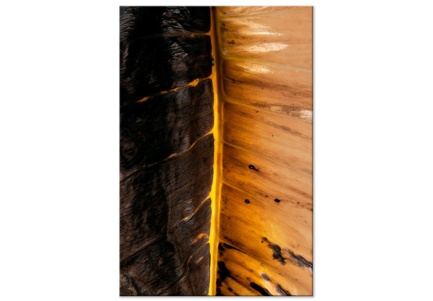 Canvas Sunny Contrast (1-piece) Vertical - landscape of fiery leaf