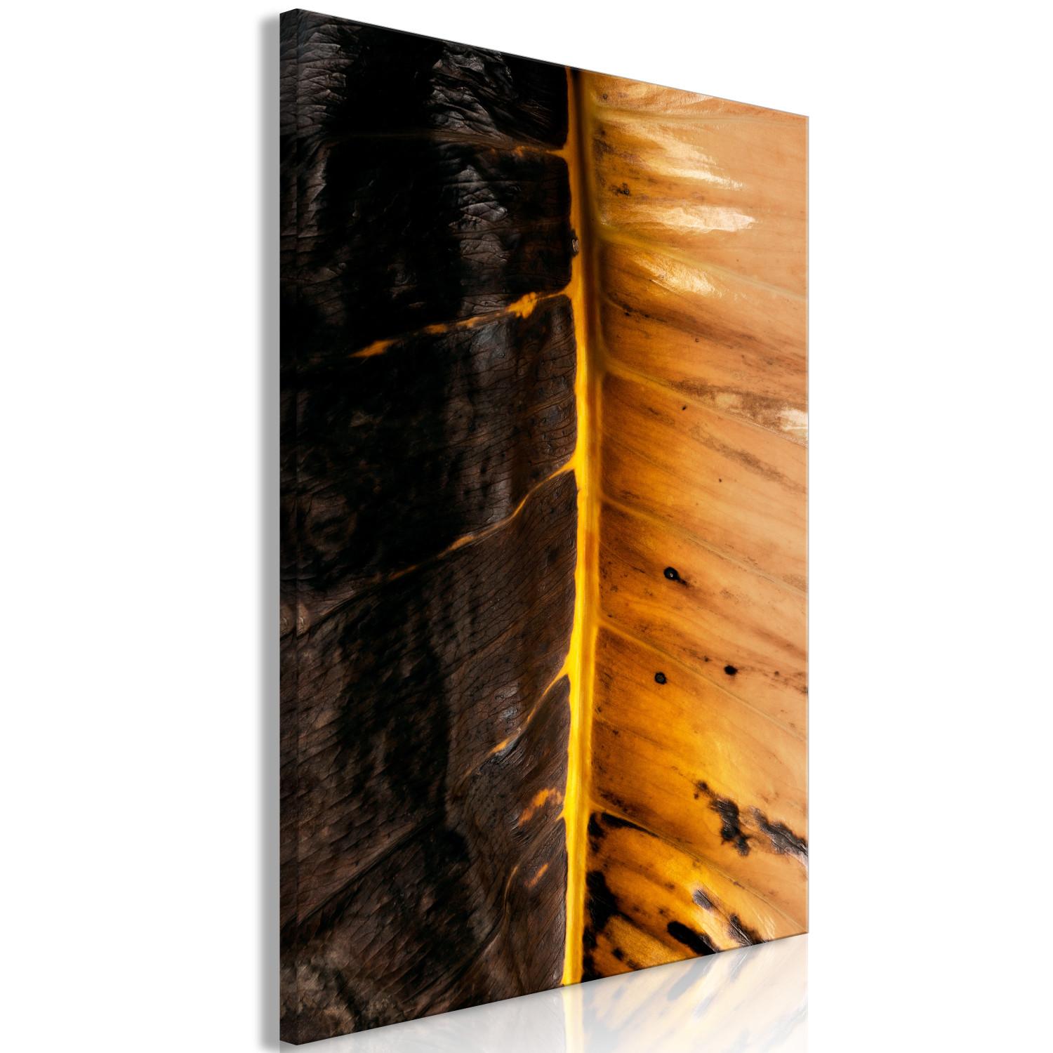 Canvas Sunny Contrast (1-piece) Vertical - landscape of fiery leaf