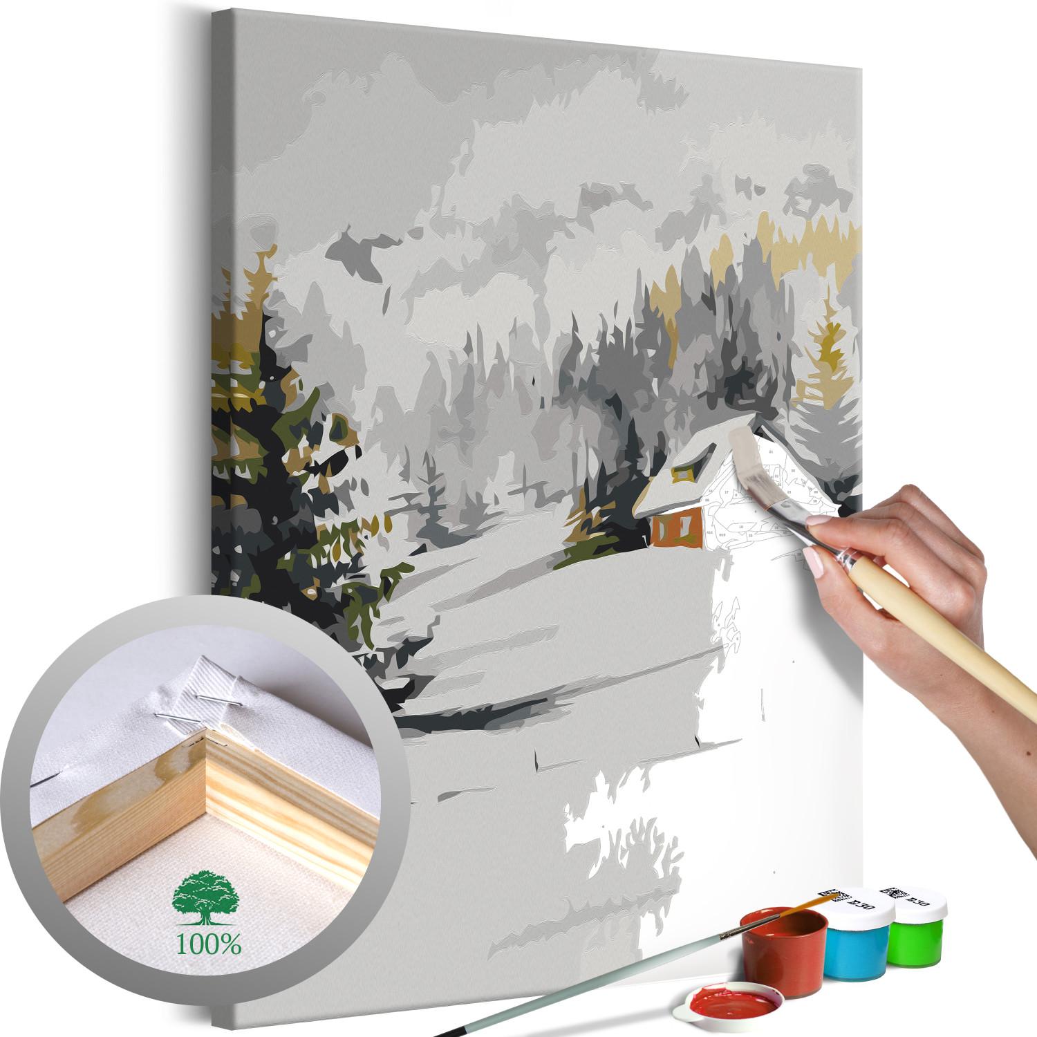 Paint by Number Kit Winter Cottage