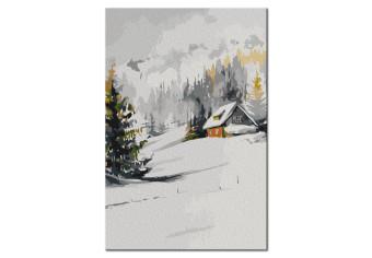 Paint by Number Kit Winter Cottage