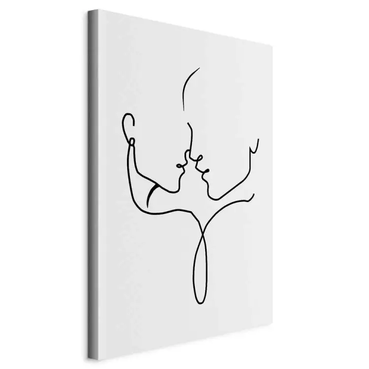 Shared Glance (1-piece) Vertical - line art of loving characters