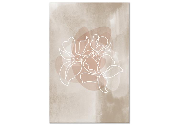 Blossom of Scent (1-piece) Vertical - abstract floral line art