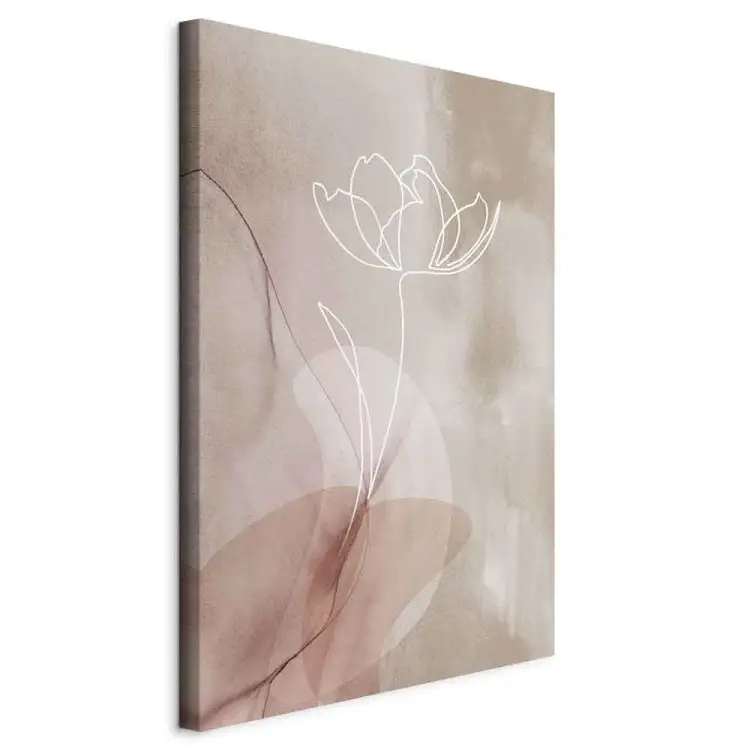 Expanded Trace Vertical - floral motif line art