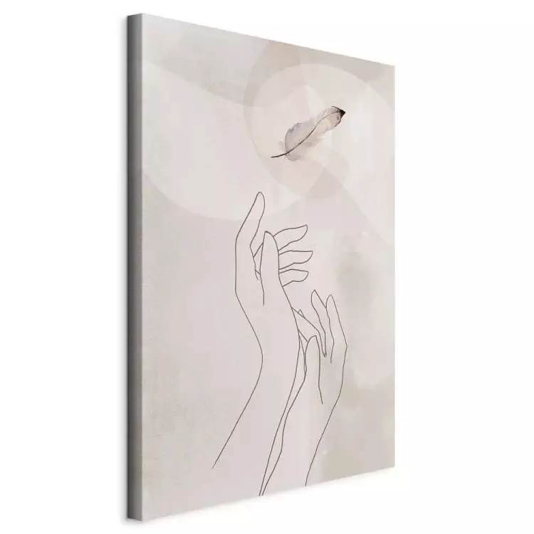 Perfect Lightness (1-piece) Vertical - abstract hand line art