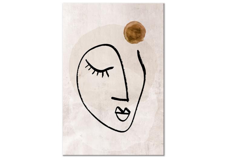 Romantic Thought (1-piece) Vertical - face line art in a boho motif
