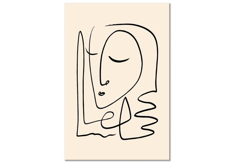 Lightness of Memories (1-piece) Vertical - face line art in boho style
