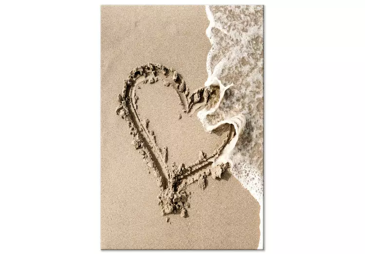 Wave of Love (1-piece) Vertical - heart-shaped landscape on the beach