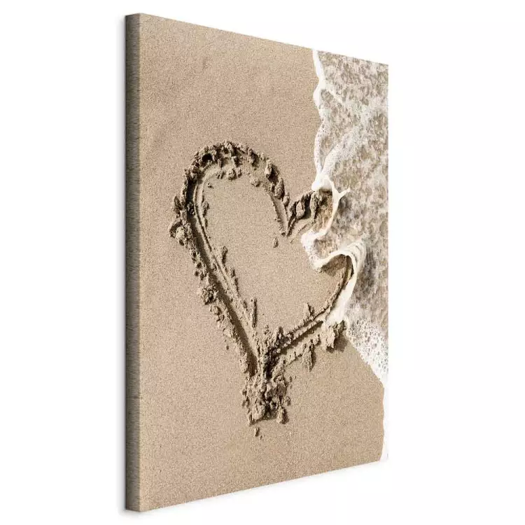 Wave of Love (1-piece) Vertical - heart-shaped landscape on the beach