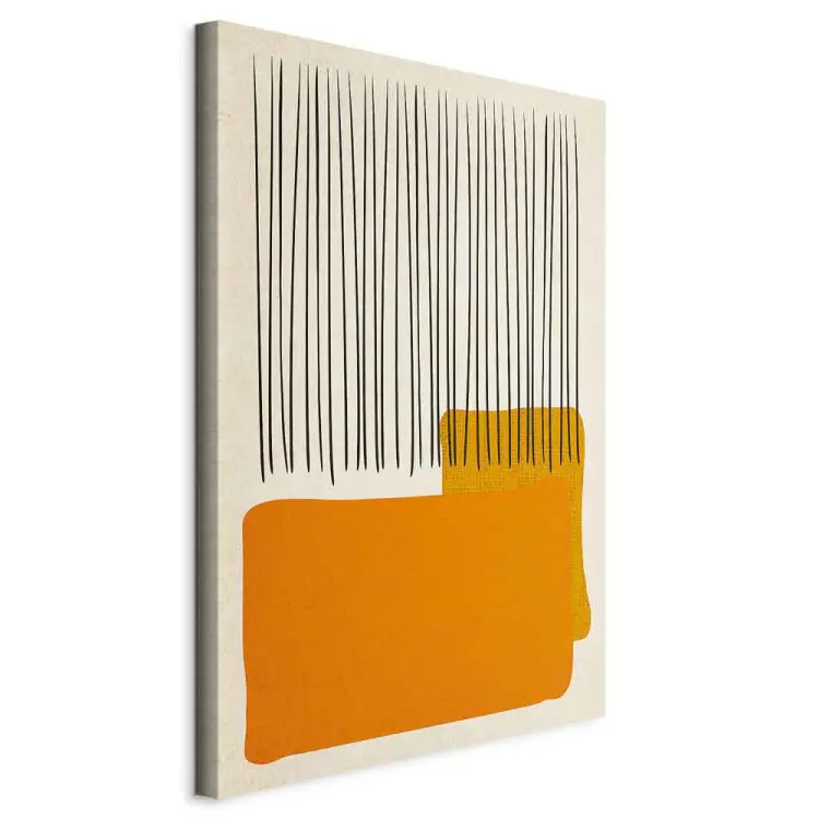 Abstract stripes - japandi style artwork with geometric patterns