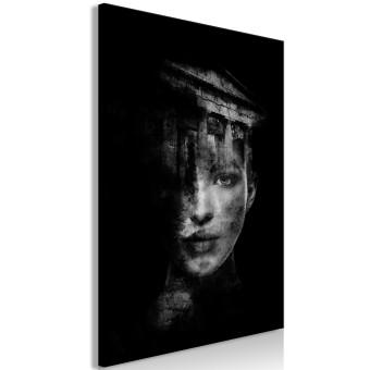 Canvas Feminine Architecture (1-piece) Vertical - gray portrait of a woman