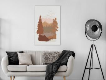 Canvas Autumn in the Mountains (1-piece) Vertical - landscape scenery in boho style