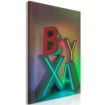 Canvas Adventure X (1-piece) Vertical - futuristic 3D alphabet letters