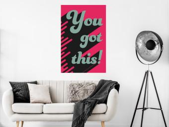 Poster You Got This! - gray English texts boldly on a pink background