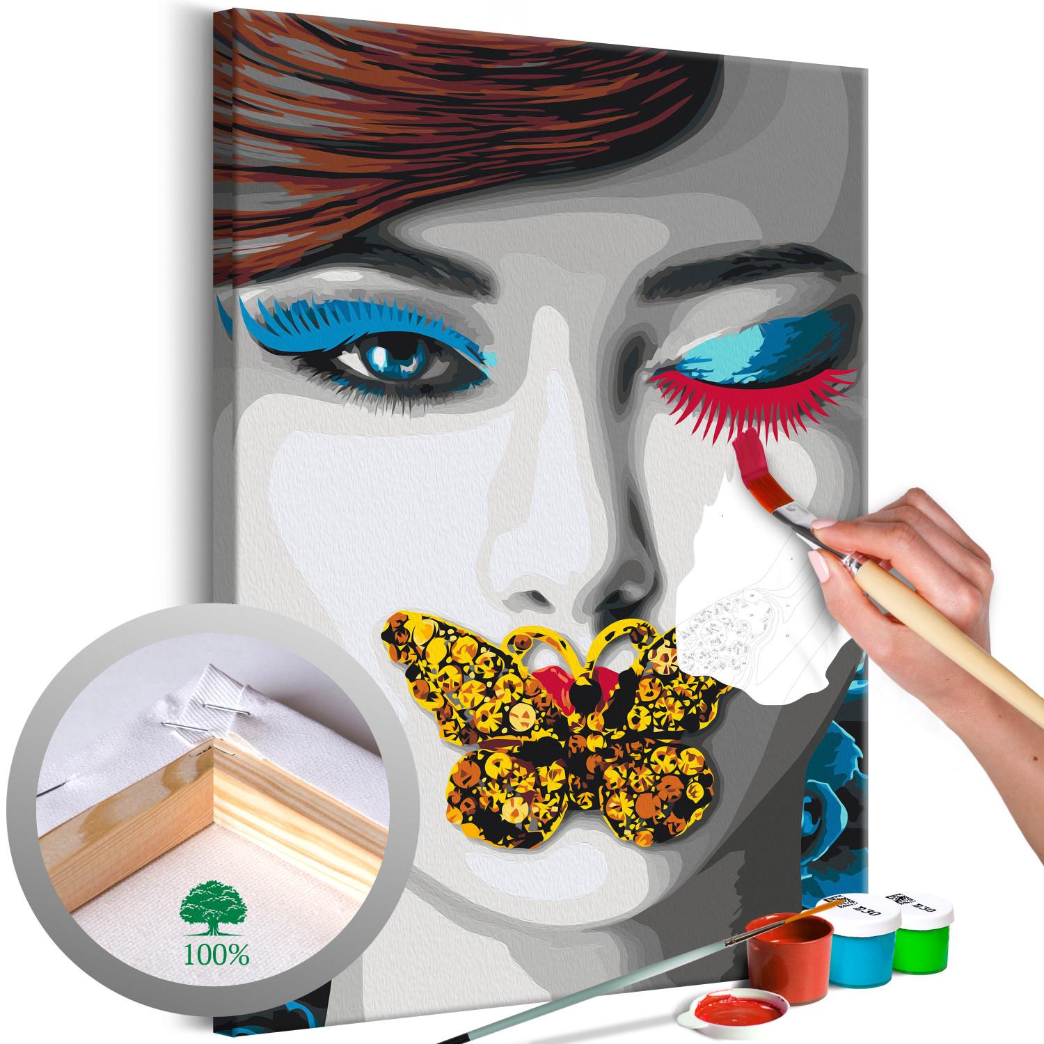 Paint by Number Kit Winking Woman