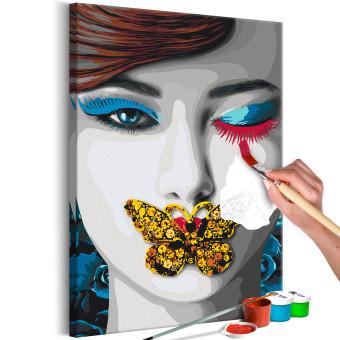 Paint by Number Kit Winking Woman