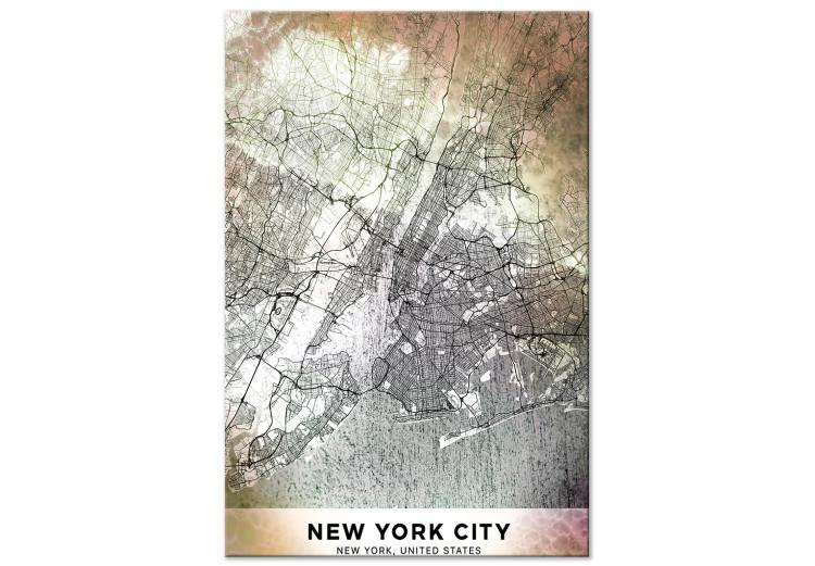 Canvas Print New York City plan - USA city map with inscription