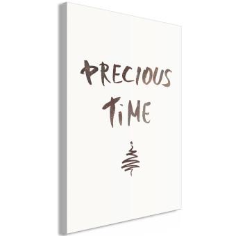 Canvas Precious time - Christmas graphic with an English inscription