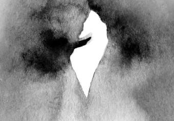 Canvas Blurred Thoughts (1-piece) Vertical - watercolor-style kiss