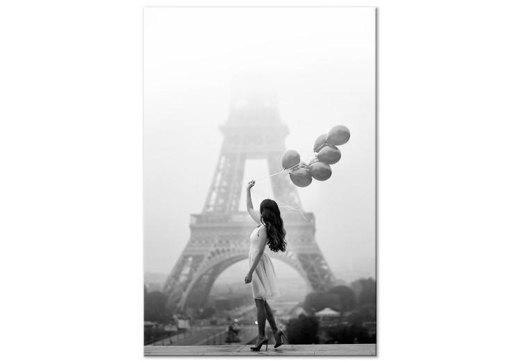Stroll in the Wind (1-piece) Vertical - woman in Paris and balloons