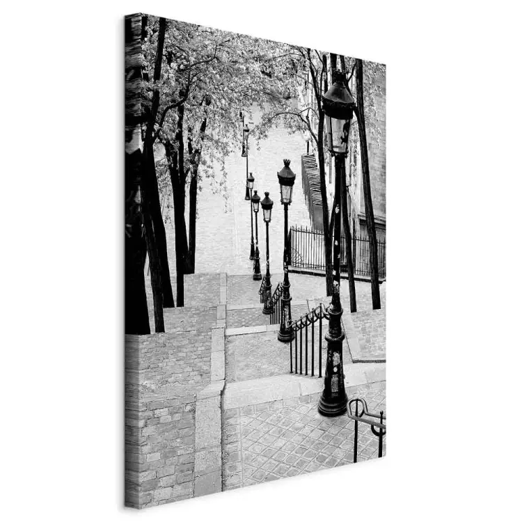Montmartre (1-piece) Vertical - black and white sidewalks in Paris