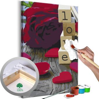 Paint by Number Kit Love Blocks
