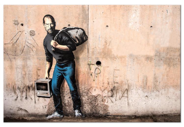 Steve (1-piece) Wide - street art of concrete with Steve Jobs' figure