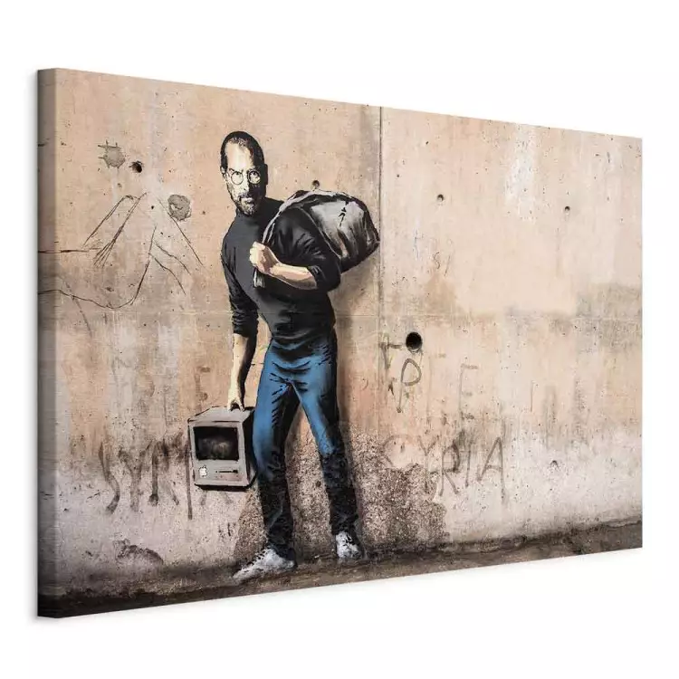 Steve (1-piece) Wide - street art of concrete with Steve Jobs' figure