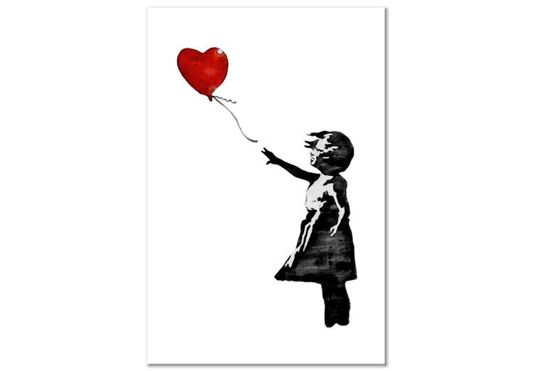 Canvas Print Banksy: Girl with Balloon (1 Part) Vertical