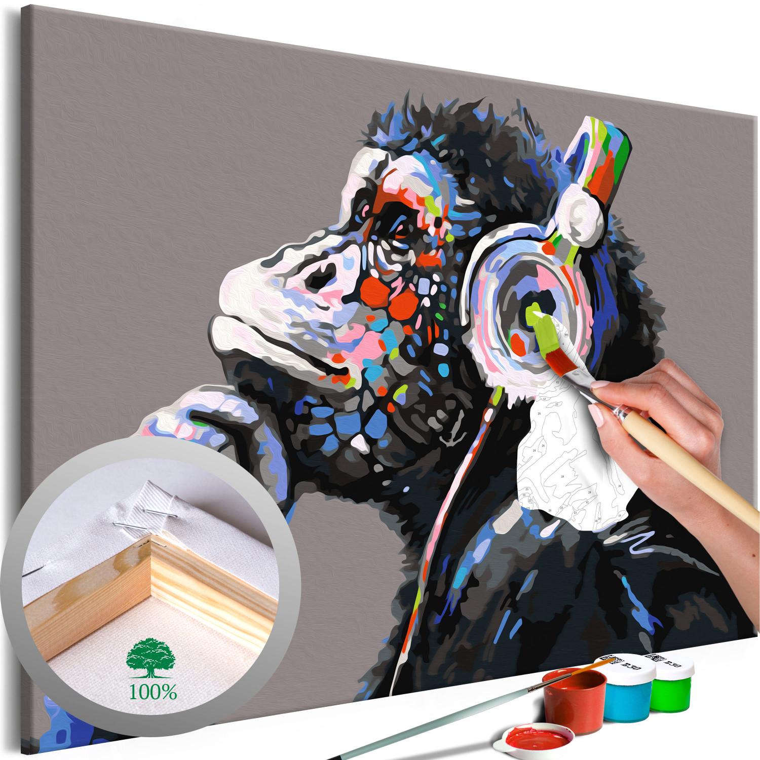 Paint by Number Kit Musical Monkey