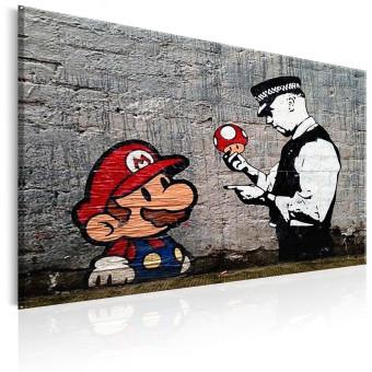 Canvas Mario and Cop by Banksy