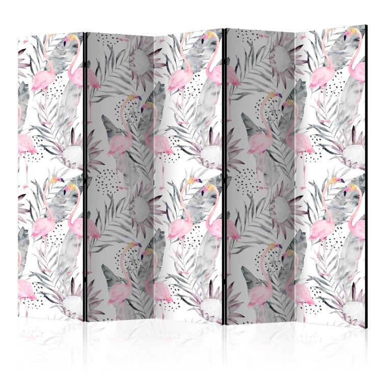 Room Divider Flamingos and Twigs II [Room Dividers]