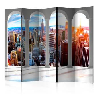 Room Divider Pillars and New York II (5-piece) - view of New York architecture