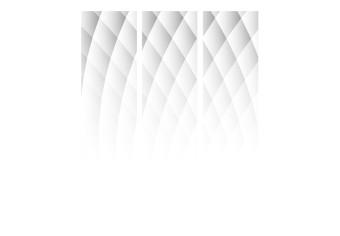 Room Divider Structure of Light (3-piece) - simple abstraction in white color