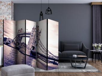Room Divider Tower Bridge II (5-piece) - river against the backdrop of London architecture