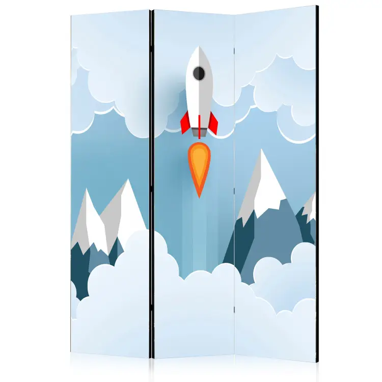 Rocket in the Clouds - celestial landscape for children