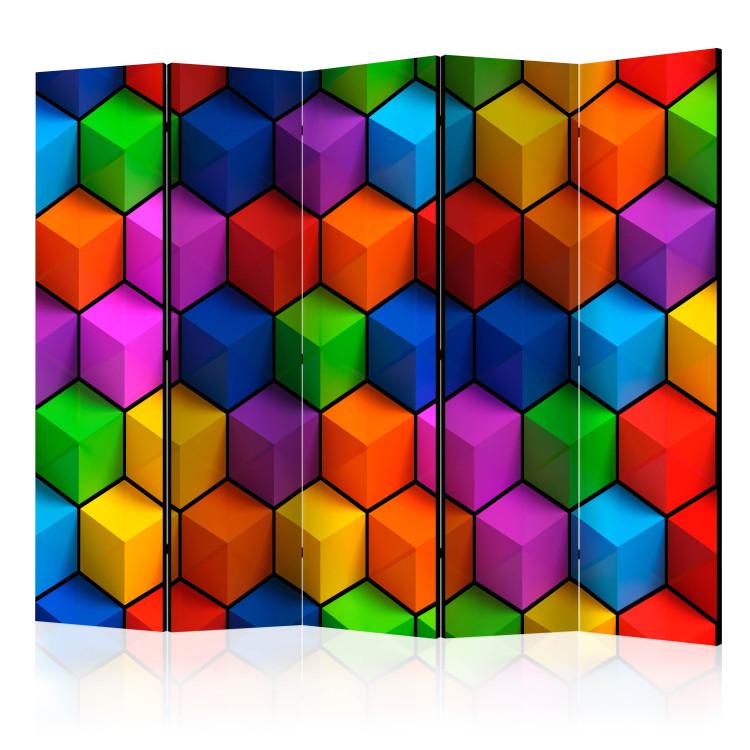 Room Divider Colorful Geometric Boxes II [Room Dividers]