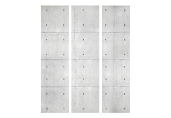 Room Divider Domino (3-piece) - simple composition with a gray concrete texture