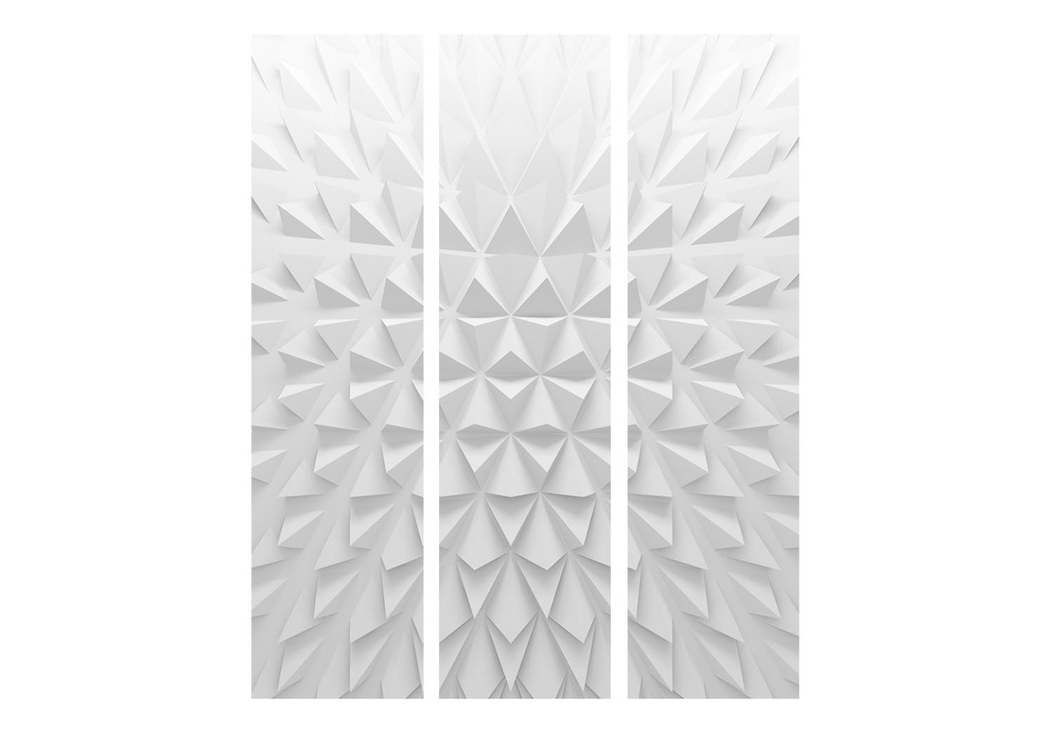 Room Divider Fortress of Illusions (3-piece) - geometric 3D abstract
