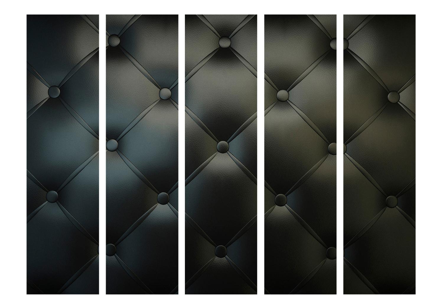 Room Divider Distinguished Elegance II (5-piece) - background in black quilted pattern