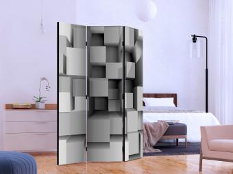 Room Divider Mechanical Symmetry - abstraction of geometric figures with 3D effect
