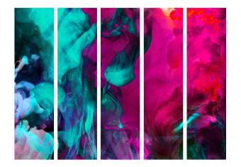 Room Divider Madness of Colors II - sensual colorful smoke in abstract motif