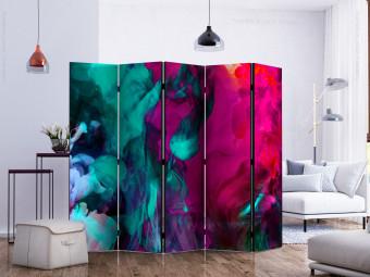 Room Divider Madness of Colors II - sensual colorful smoke in abstract motif