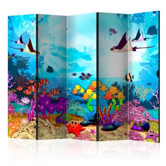 Room Divider Underwater Fun II - oceanic landscape of the underwater world with fish
