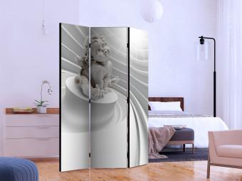 Room Divider Angelic Radiance - romantic angel on a white background in a 3D illusion motif