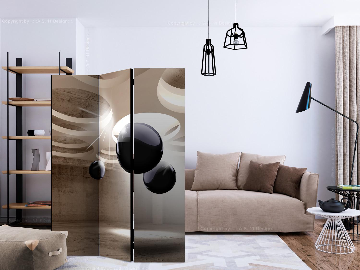 Room Divider Geometric Brilliance - geometric figures in space with a 3D illusion