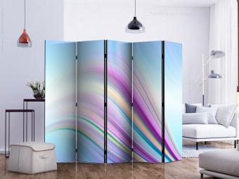 Room Divider Rainbow Abstract Background II - abstract waves on a blue background
