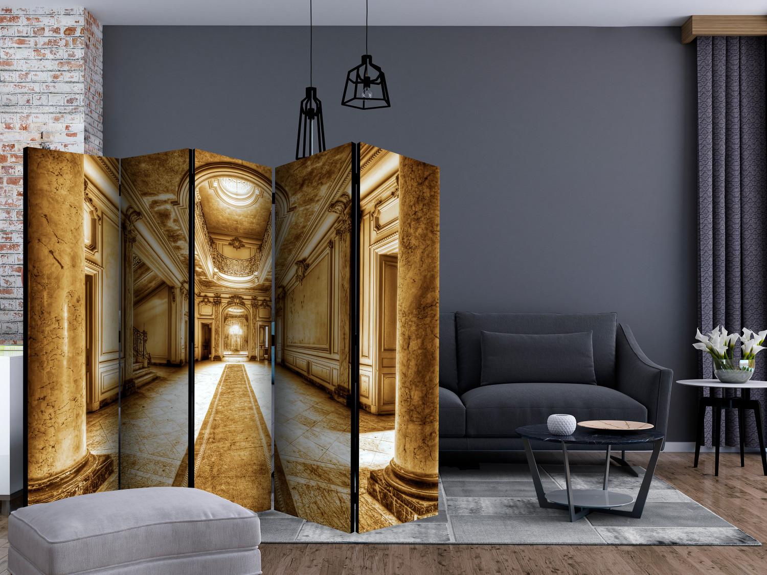 Room Divider Marble Mystery - sepia II - light marble building architecture