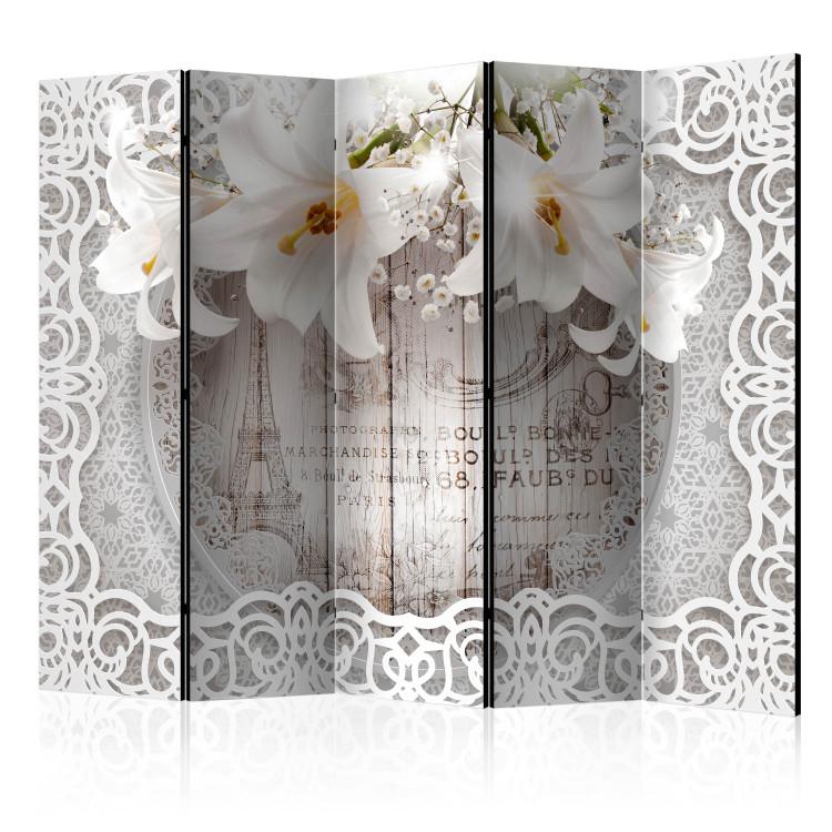 Room Divider Lilies and Quilted Background II [Room Dividers]