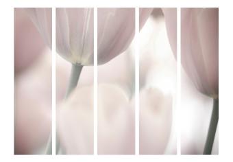 Room Divider Tulips Fine Art - Black and White II - tulips in faded colors